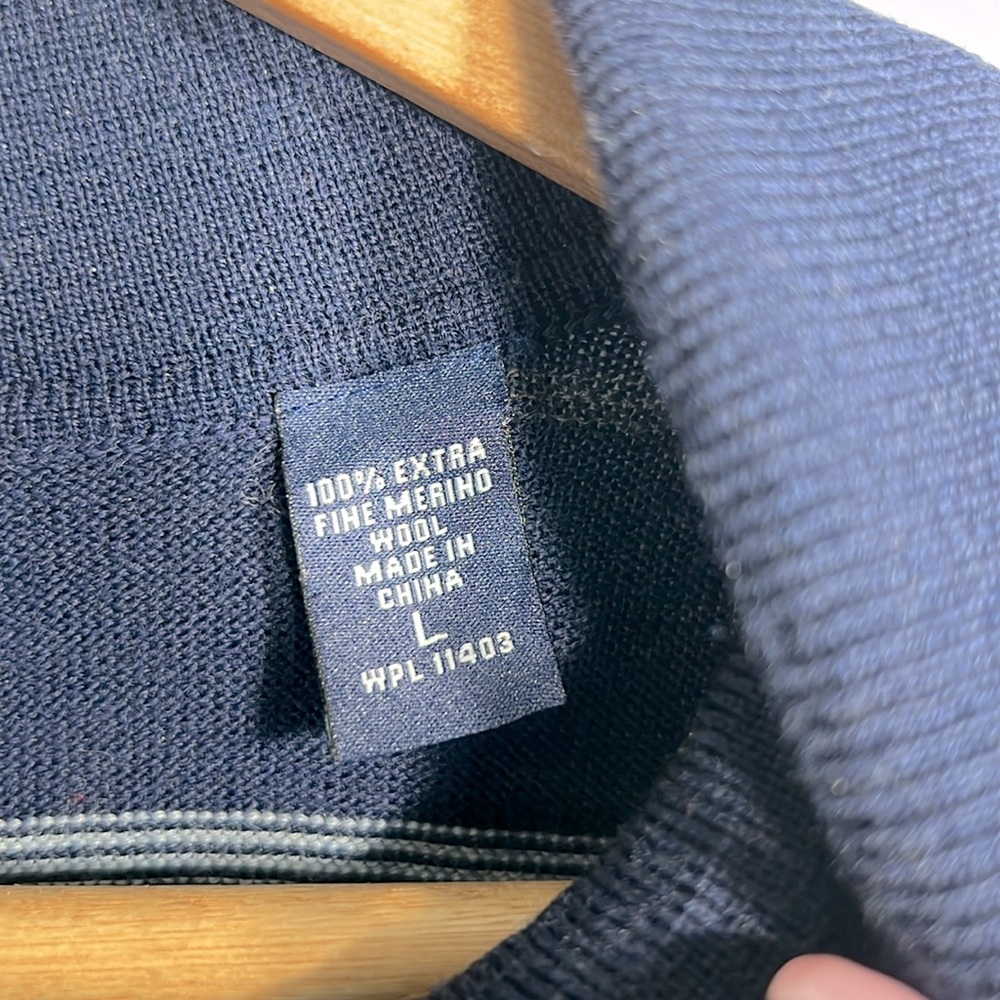 Grant Thomas Italian Merino Wool Polo Sweater size L - Picture 3 of 8